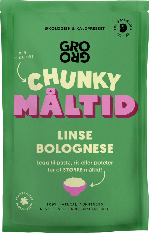Chunky Måltid Linse Bologne 100g Grogro