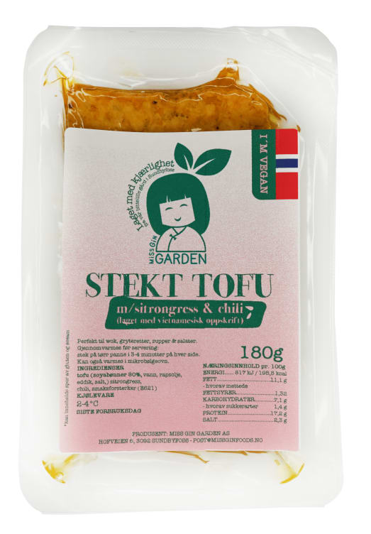 Tofu Stekt m/Sitrongress&Chili 180g Miss Gin