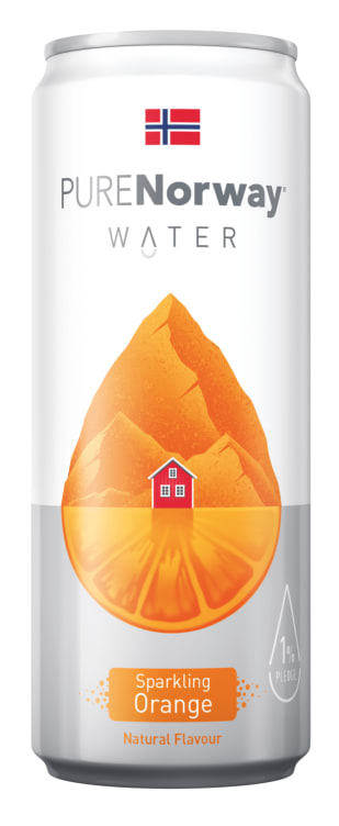 Bilde av Sparkling Water Orange 0,33l boks Purenorway