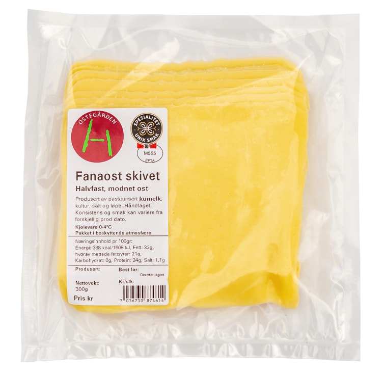 Fanaost skivet 300g Ostegården