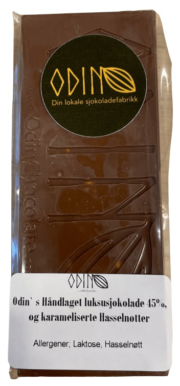 Hasselnøtt 45% 54g Odin Chocolate