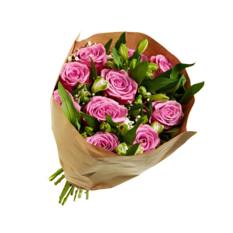 Helgebukett Roser Alstromeria Brudeslør