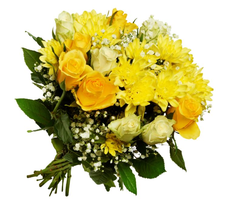 Helgebukett Roser Chrysanthemum Brudeslør