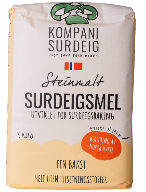 Surdeigsmel Steinmalt 1kg Kompani Surdeig
