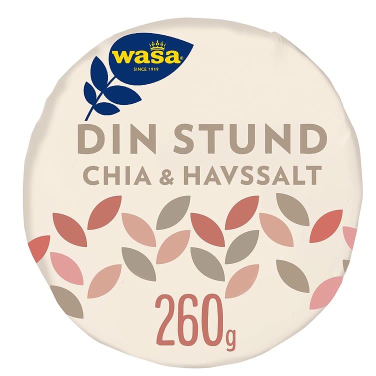 Knekkebrød Din Stund Chia&Havsalt 260g Wasa