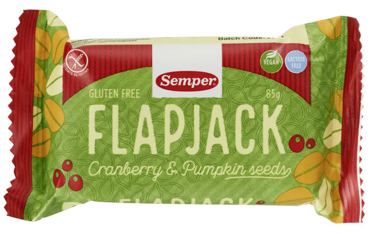 Flapjack Tranebær glutenfri 85g Semper