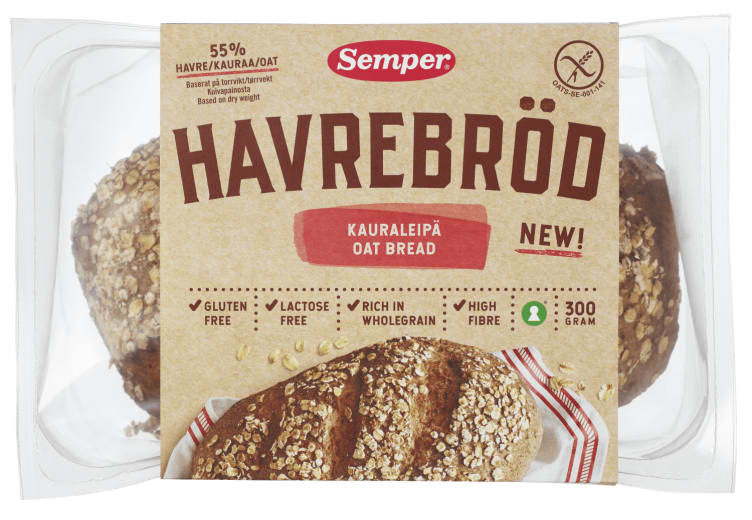 Havrebrød glutenfri 300g Semper