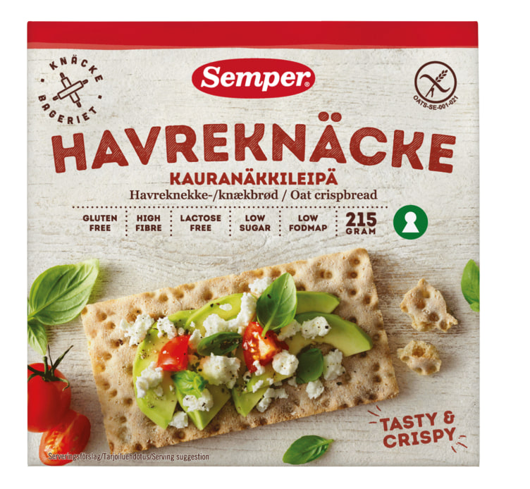 Havreknekkebrød Glutenfritt 215g Semper