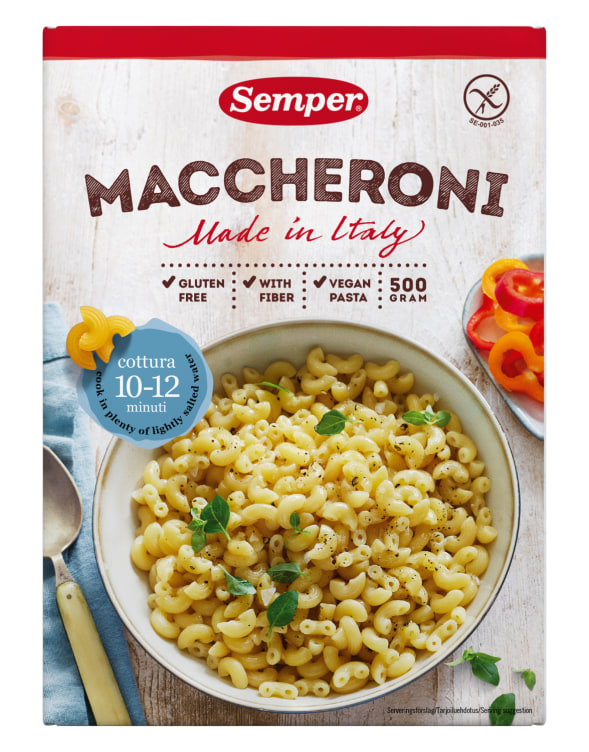 Makaroni glutenfri 500g Semper