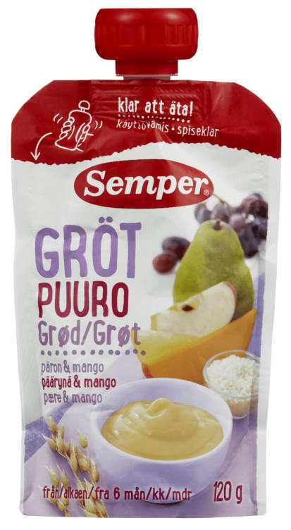 Grøt Frukt 6mnd 120g Semper