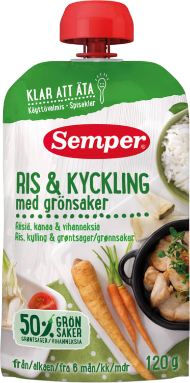Ris&Kylling 6mnd 120g Semper