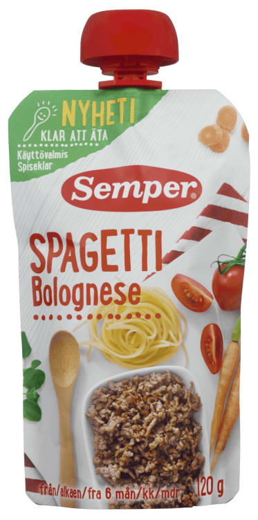 Spaghetti Bolognes 6mnd 120g Semper