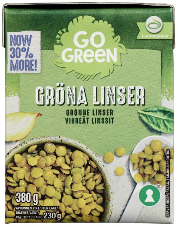 Linser Grønne 380g Gogreen