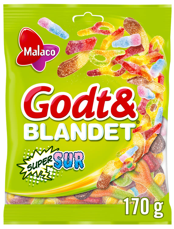 Bilde av Godt&Blandet Supersur 170g Malaco