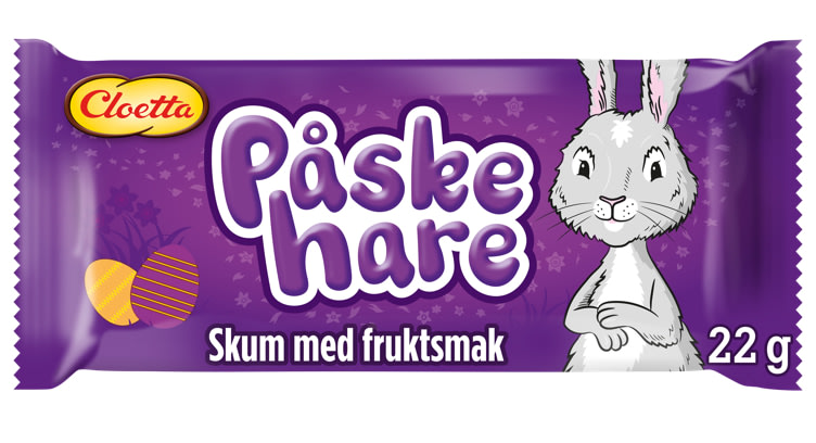 Påskehare Skum 22g Cloetta