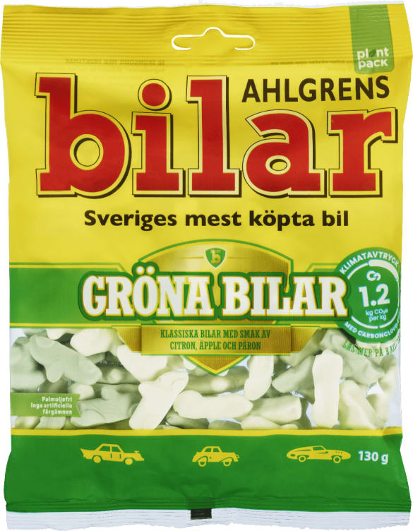 Ahlgrens Biler 130g Grønne Biler