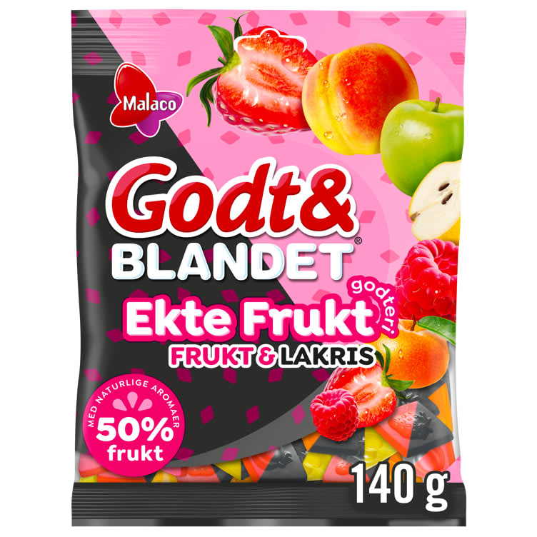 Godt&Blandet Frukt Duo 140g Malaco