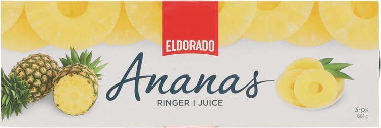 Ananasringer i Juice 3x227g Eldorado