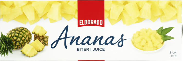 Ananas i Biter i Juice 3x227g Eldorado