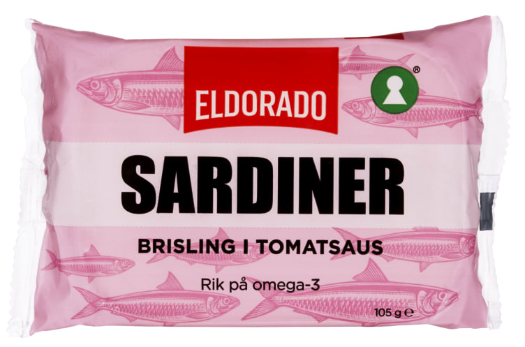 Sardiner Brisling i Tomat 105g Eldorado