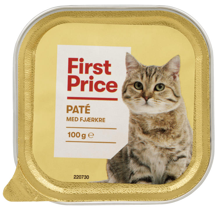 Våtfor til Katt Pate m/fjærkre 100g First Price