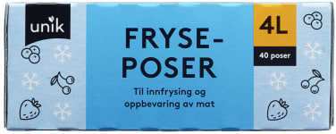 Fryseposer 4l 40stk Unik