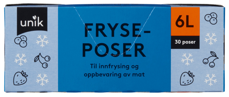 Fryseposer 6l 30stk Unik