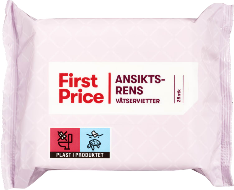 Ansiktsrens 25stk First Price