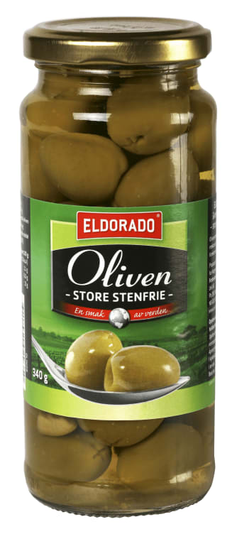 Bilde av Oliven Grønne Store u/Sten 340g Eldorado