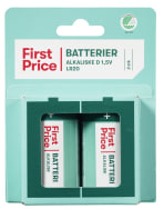 Batterier Lr20 1,5v 2pk First Price