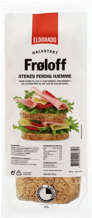 Frøloff Lettstekt 670g Eldorado