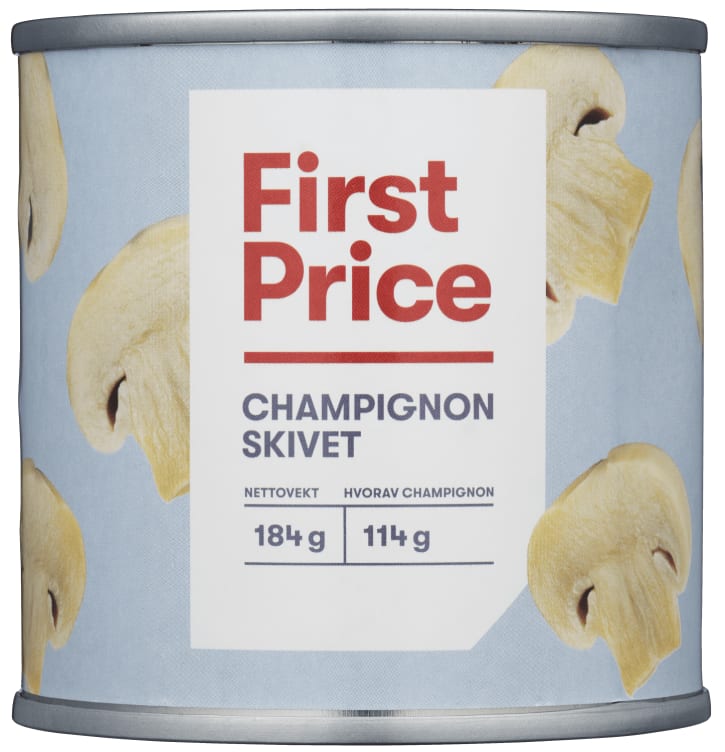 Champignon skivet 184g First Price