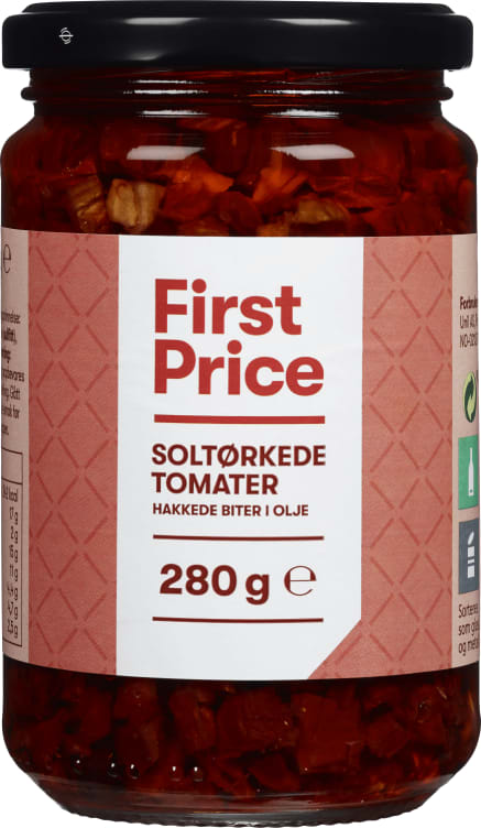 Tomater Soltørkede Hakkede 280g First Price