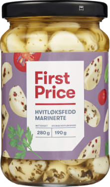 Hvitløksfedd Marinerte 280g First Price