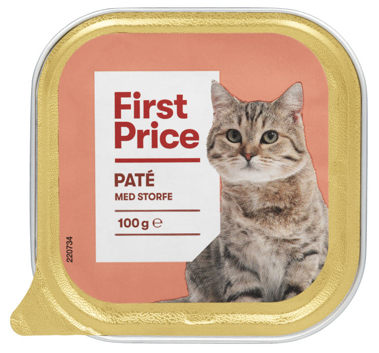 Våtfor til Katt Pate m/okse 100g First Price