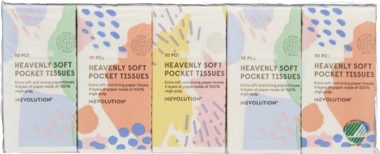 Papirlommetørkle 4lag 10pk Mevolution