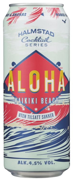 Halmstad Cocktail Aloha Sukkerfri 0,5l boks