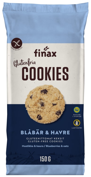 Cookies Blåbær &Havre glutenfri 150g Finax