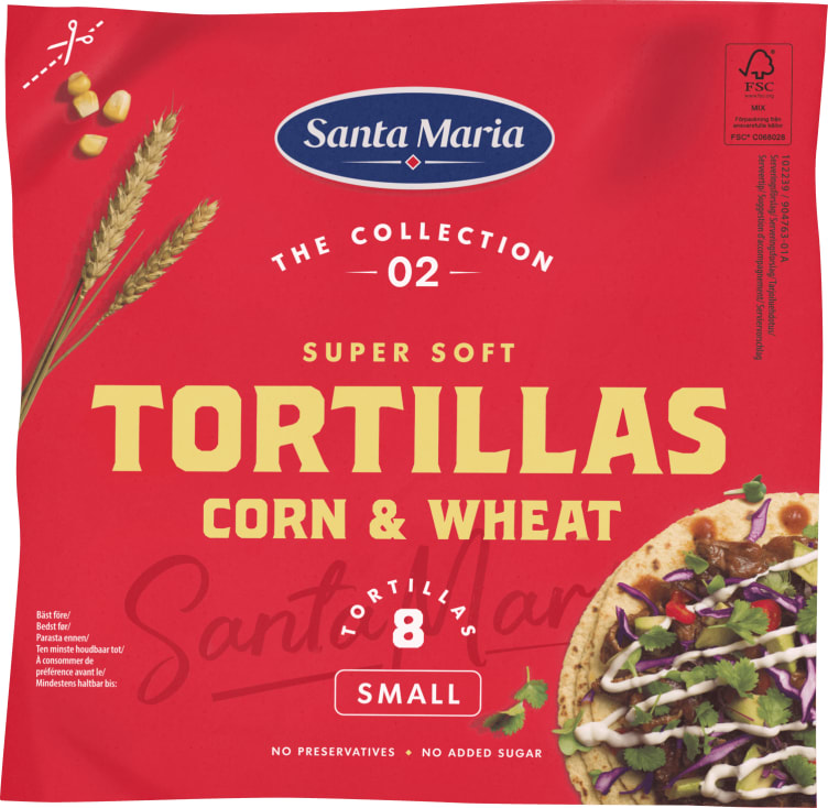 Tortilla Corn/Weat 200g St.Maria