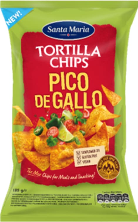 Bilde av Tortilla Chips Pico De Gallo 185g Santa Maria