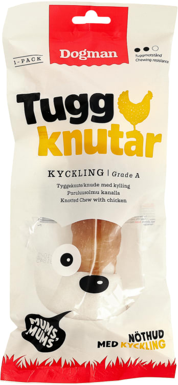 Tyggeknute Kylling 23cm 1stk Dogman