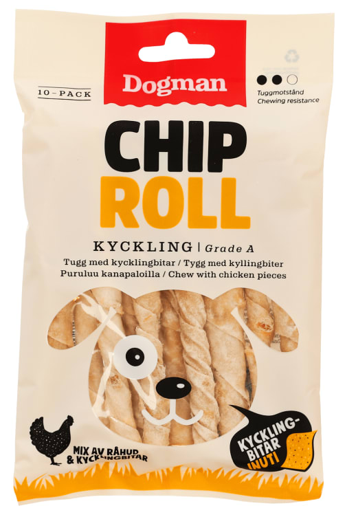 Chicken Chip Rolls 10stk Dogman