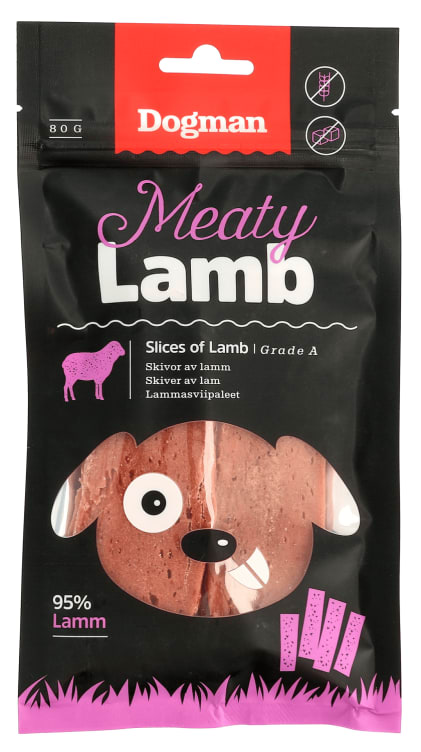 Bilde av Hundesnacks Slices Of Lamb 80g Dogman