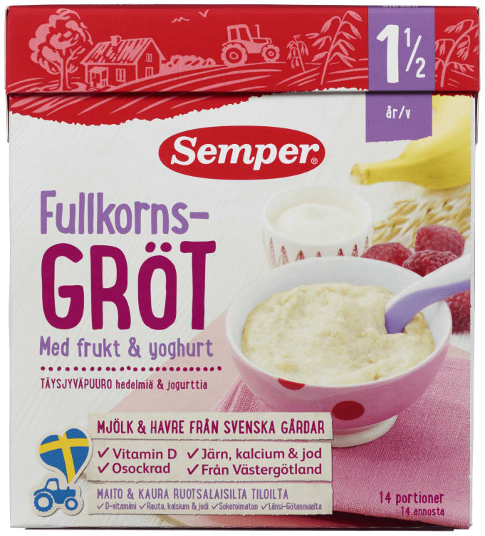 Havregrøt Ban&Bring&Yog 18mnd 470g Semper