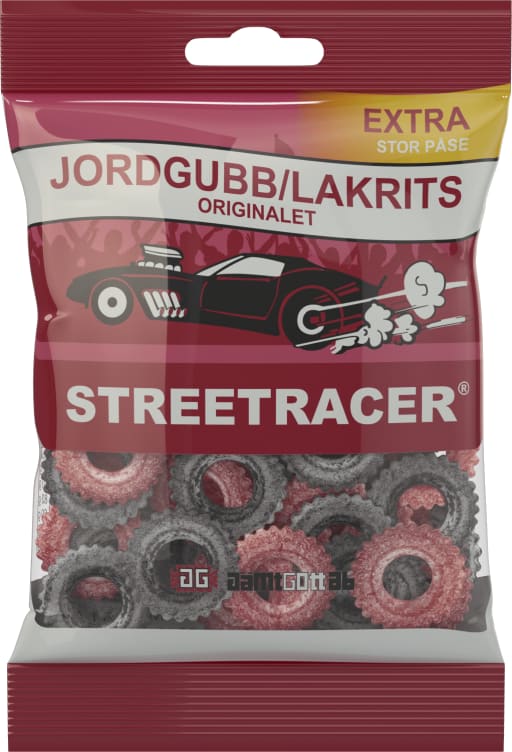 Streetracer Jordbær/Lakris 80g