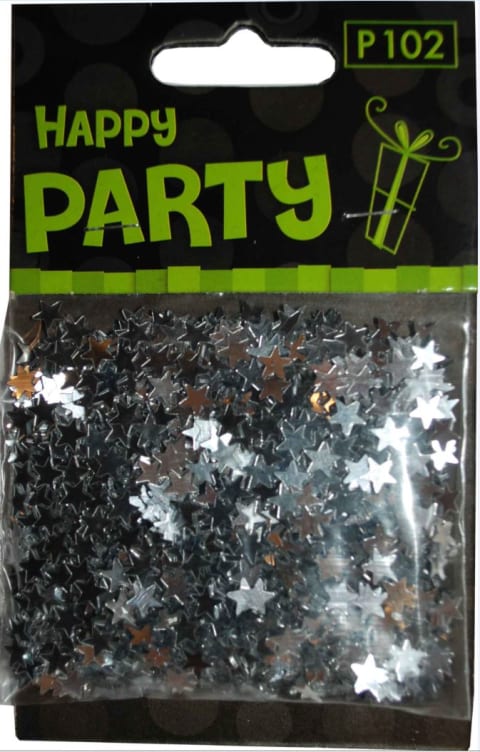 Konfetti P101 Sølvstjerner 40stk