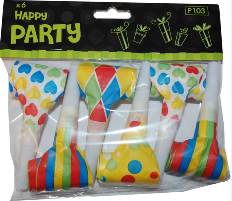 Slangeblåser 6stk Party