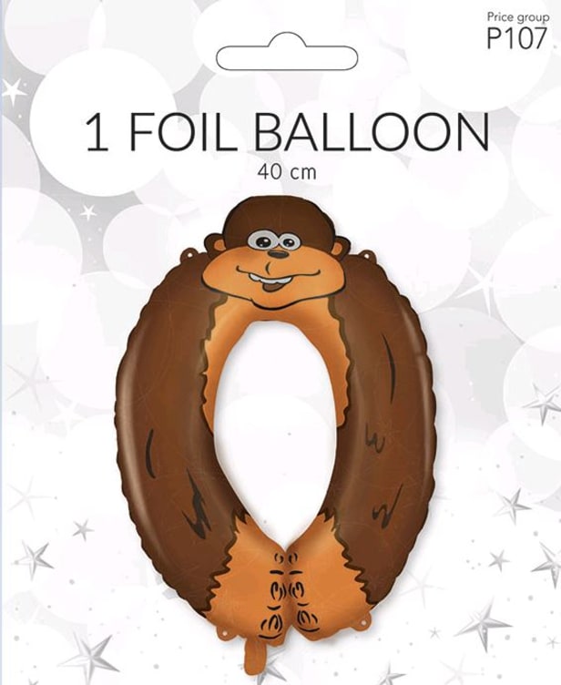 Folieballong Dyr Siffer 0 40cm