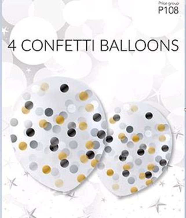 Ballong Konfetti 4stk