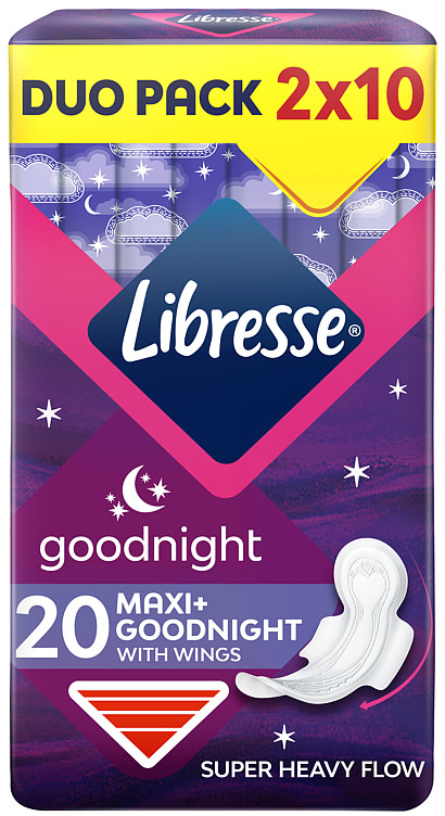 Libresse Goodnight Wing Duo 20stk